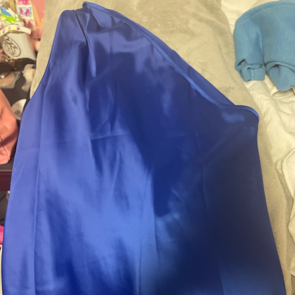 Shein blue one shoulder top - Picture 2 of 2